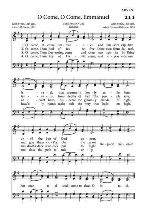gjc hymn lyrics|O Come, O Come, Emmanuel .